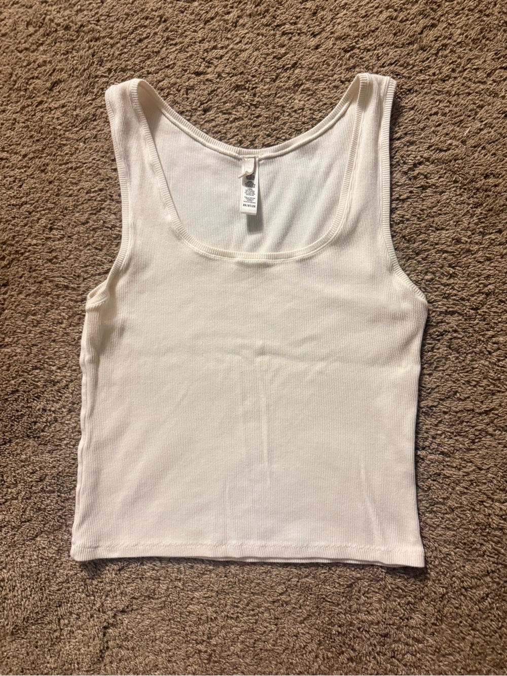 SKIMS Marble Cotton Ribbed Scoop Tank
